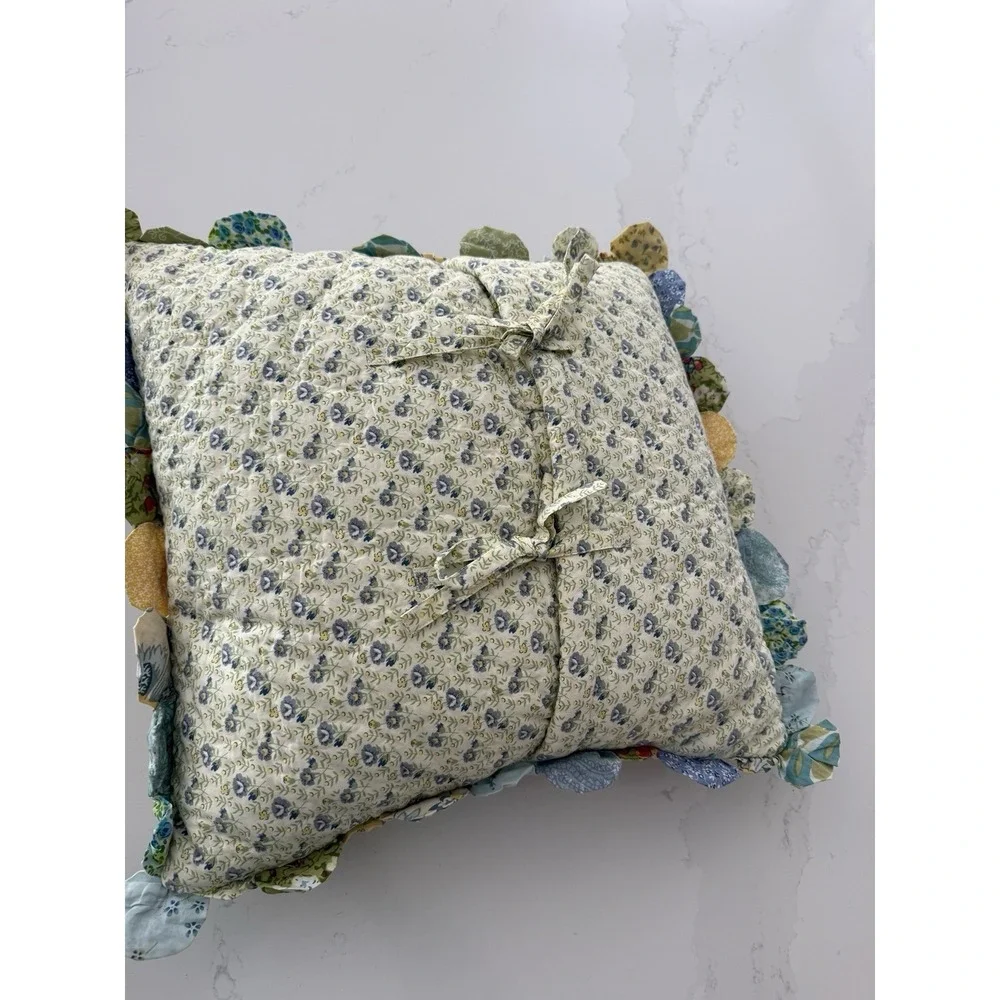 LL Bean Pinwheel Yoyo Quilt Comforter Full Queen w/ Matching 19